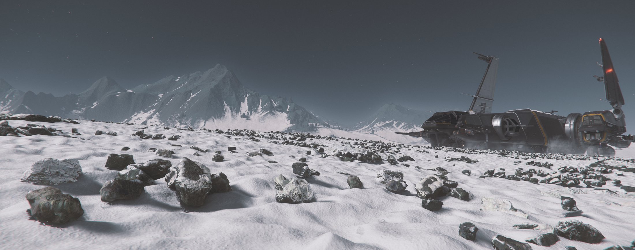 Drake Corsair on a frozen moon